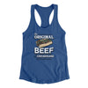 The Original Beef Of Chicagoland Women's Racerback Tank Royal | Funny Shirt from Famous In Real Life