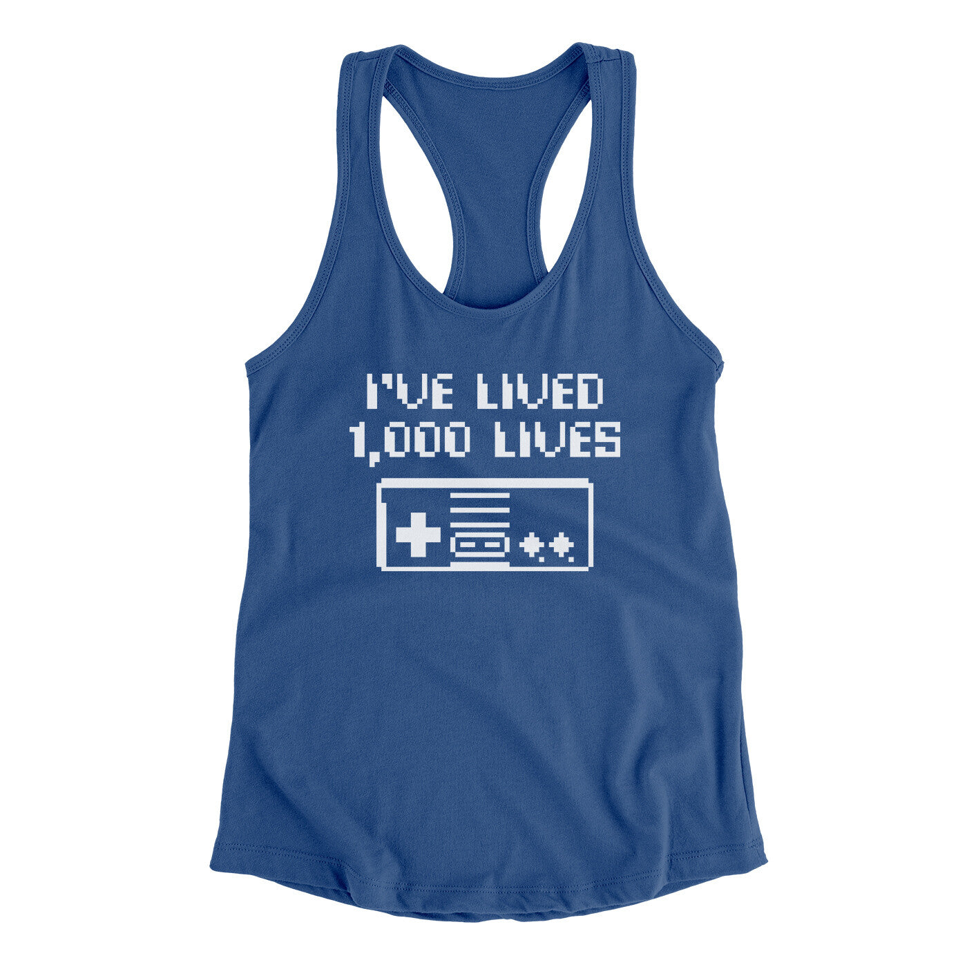 I’ve Lived 1000 Lives Women's Racerback Tank | Funny Shirt from Famous In Real Life