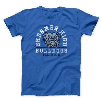 Shermer High Bulldogs Men/Unisex T-Shirt Royal | Funny Shirt from Famous In Real Life