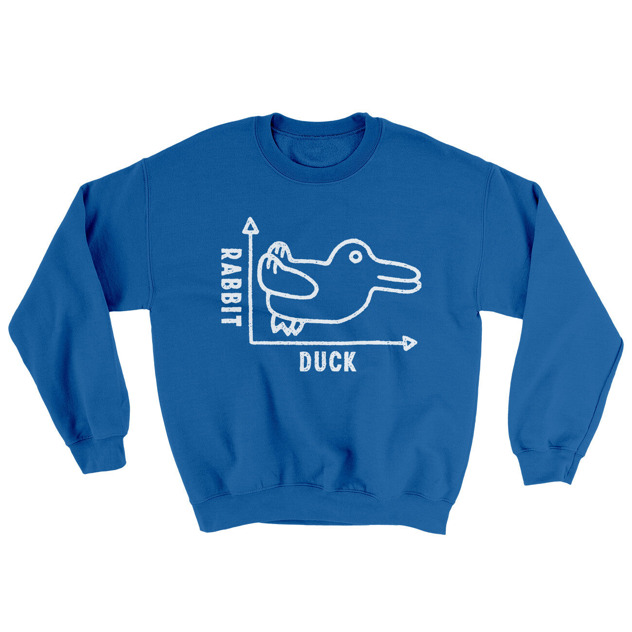 Rabbit Duck Graph Ugly Sweater Royal | Funny Shirt from Famous In Real Life