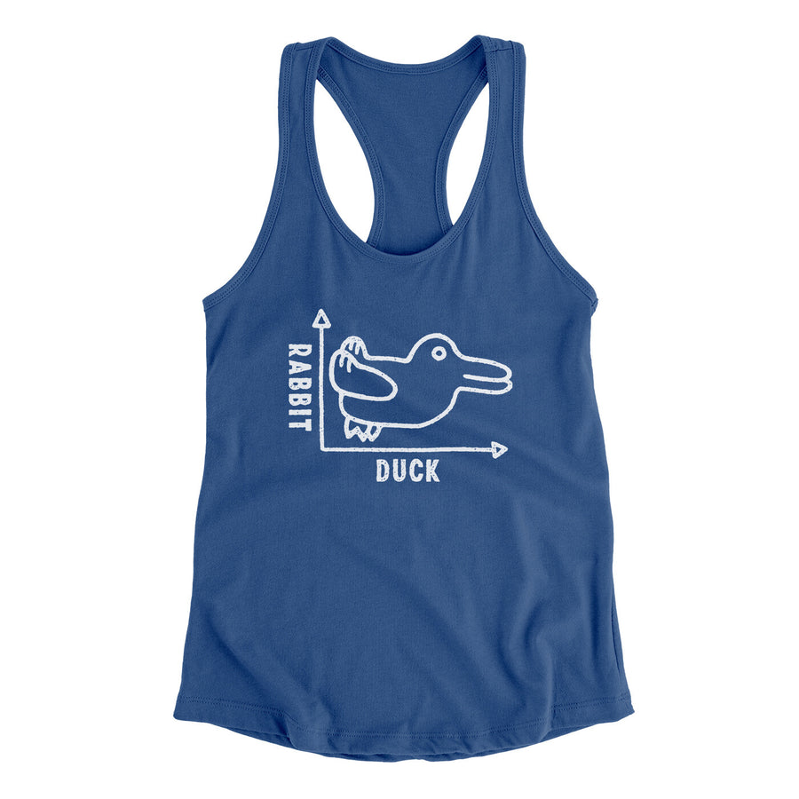 Rabbit Duck Graph Women's Racerback Tank | Funny Shirt from Famous In Real Life