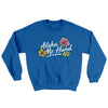 Aloha Mr. Hand Ugly Sweater Royal | Funny Shirt from Famous In Real Life
