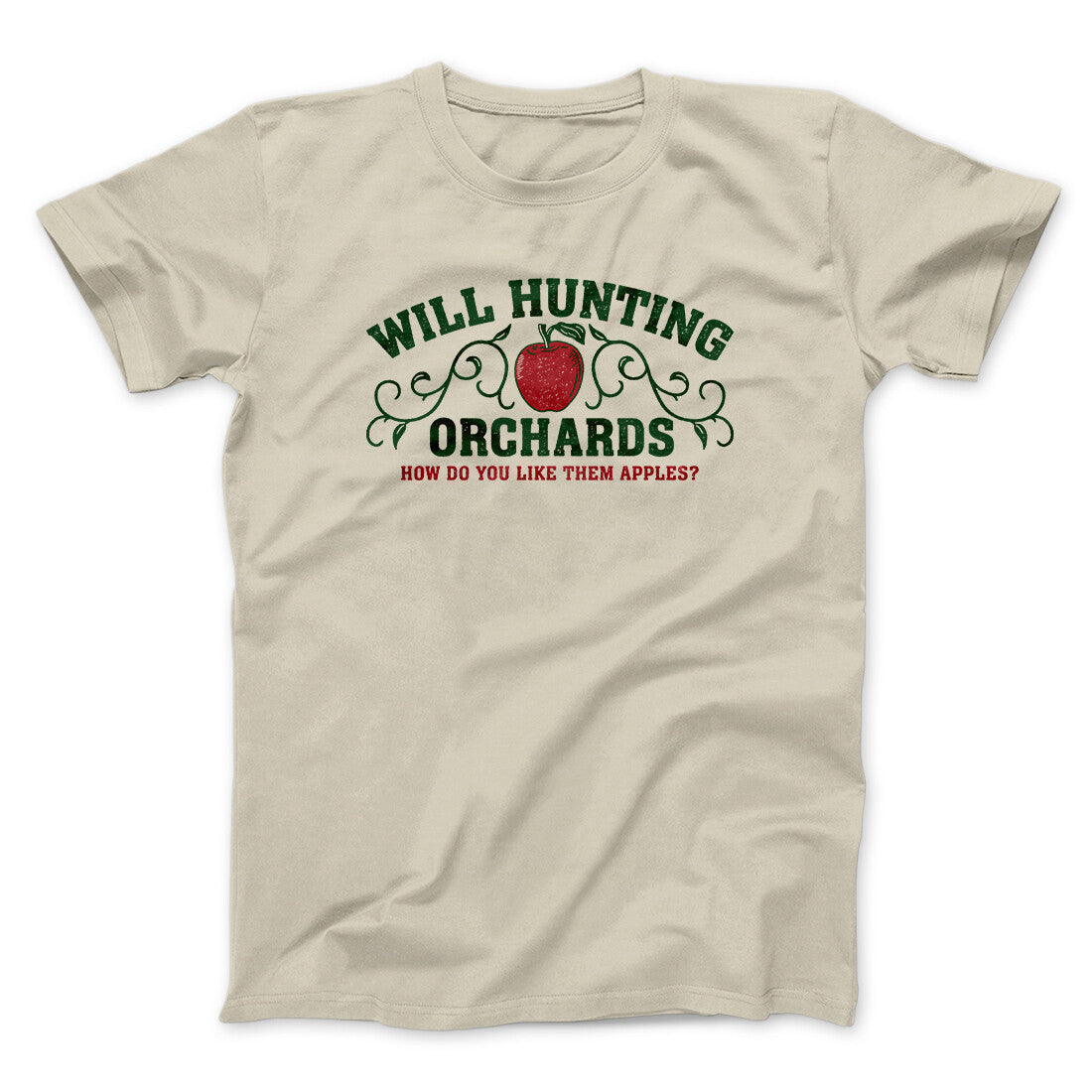 Will Hunting Orchards Funny Movie Men/Unisex T-Shirt Sand | Funny Shirt from Famous In Real Life