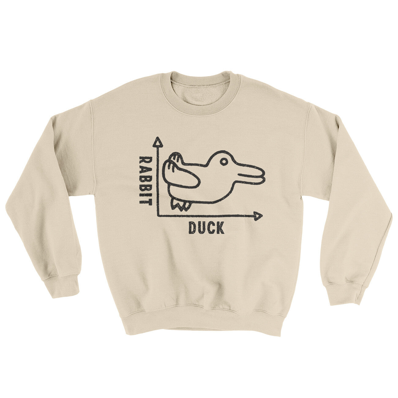 Rabbit Duck Graph Ugly Sweater Sand | Funny Shirt from Famous In Real Life