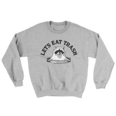 Let’s Eat Trash Ugly Sweater Sport Grey | Funny Shirt from Famous In Real Life