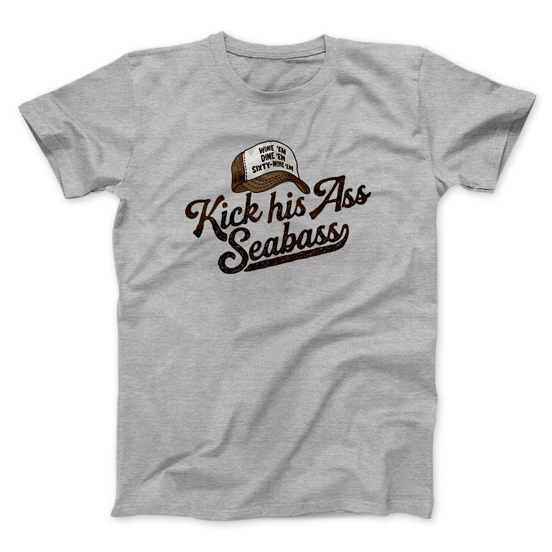 Kick His Ass Seabass Men/Unisex T-Shirt Sport Grey | Funny Shirt from Famous In Real Life