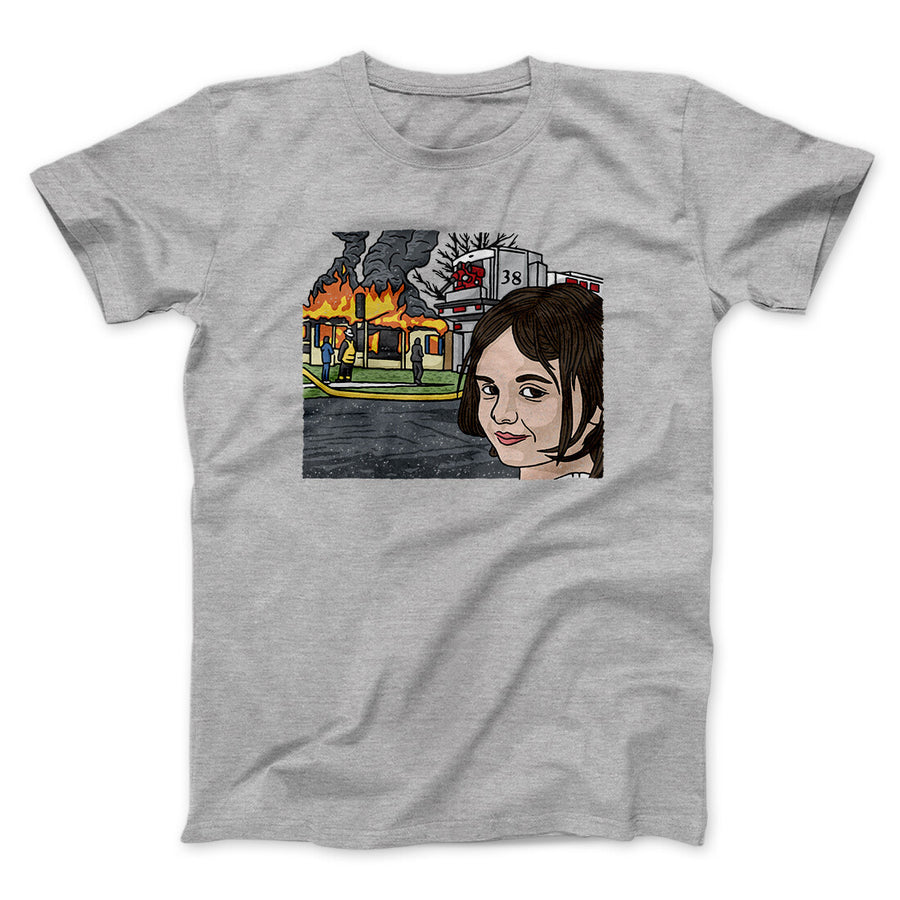 Disaster Girl Meme Funny Men/Unisex T-Shirt | Funny Shirt from Famous In Real Life