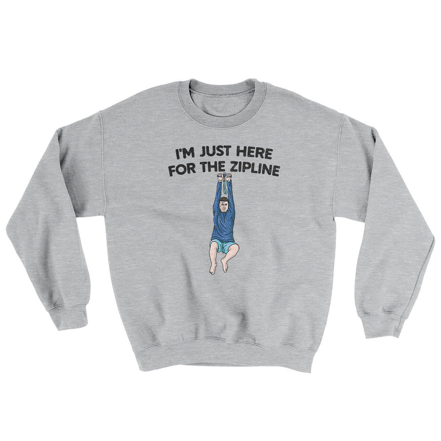 I’m Just Here For The Zipline Ugly Sweater | Funny Shirt from Famous In Real Life