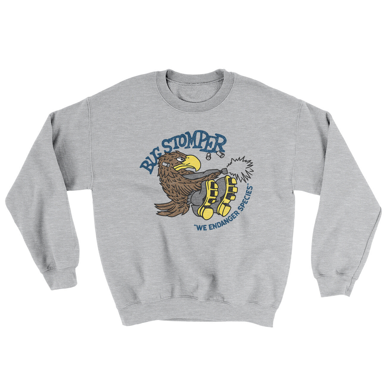 Bug Stomper Ugly Sweater Sport Grey | Funny Shirt from Famous In Real Life
