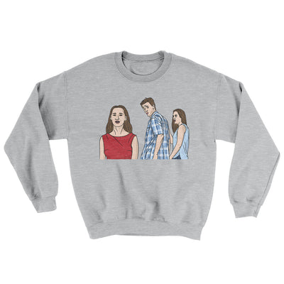 Distracted Boyfriend Meme Ugly Sweater Sport Grey | Funny Shirt from Famous In Real Life