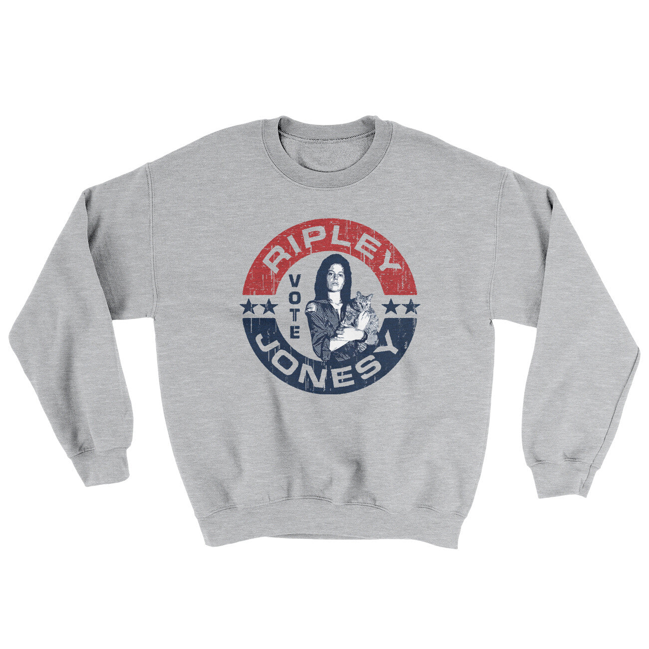 Vote Ripley Jonesy Ugly Sweater Sport Grey | Funny Shirt from Famous In Real Life