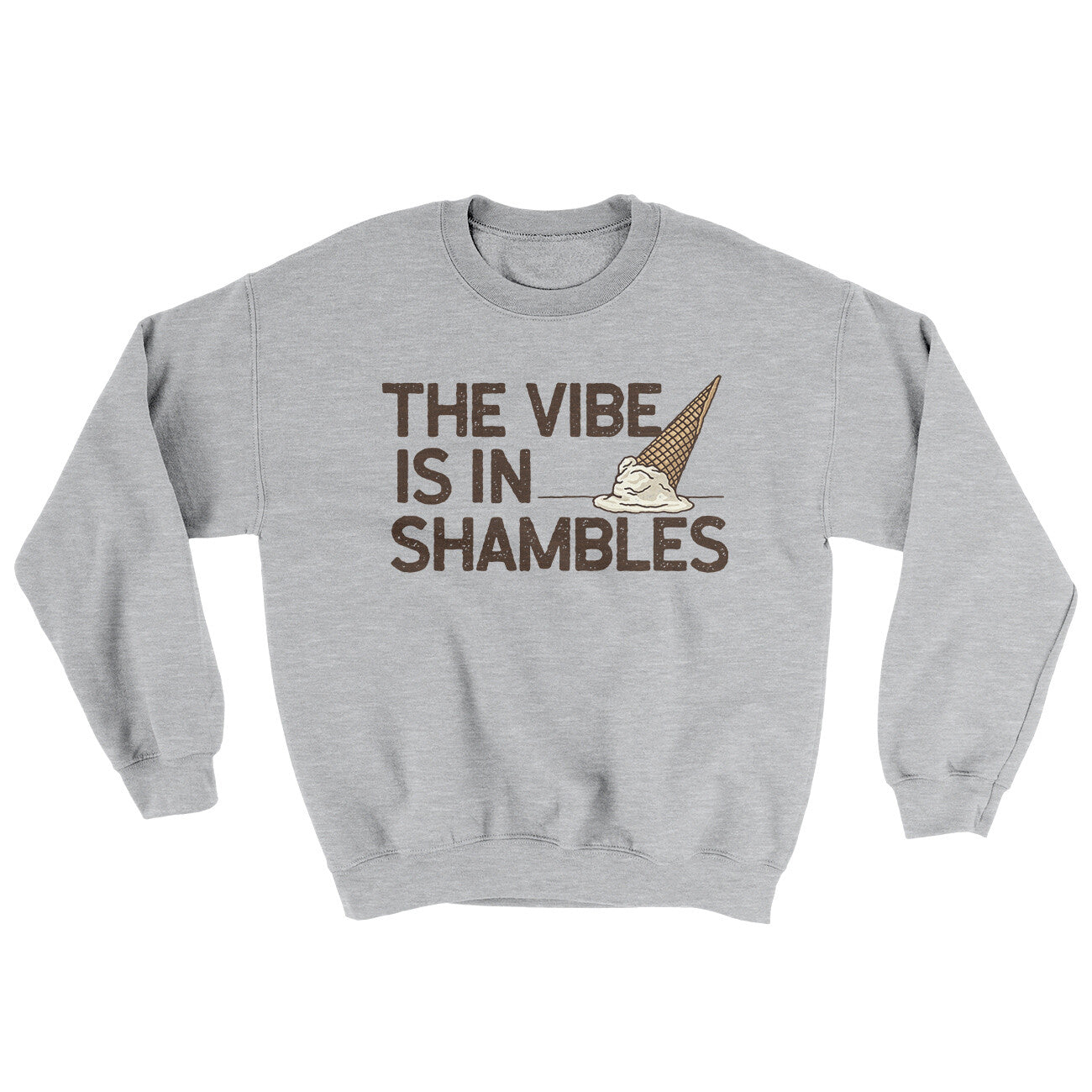 The Vibe Is In Shambles Ugly Sweater Sport Grey | Funny Shirt from Famous In Real Life