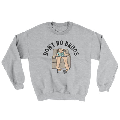Don’t Do Drugs Ugly Sweater Sport Grey | Funny Shirt from Famous In Real Life