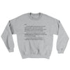 Letter To Sam Ugly Sweater Sport Grey | Funny Shirt from Famous In Real Life
