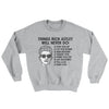 Things Rick Astley Would Never Do Ugly Sweater Sport Grey | Funny Shirt from Famous In Real Life