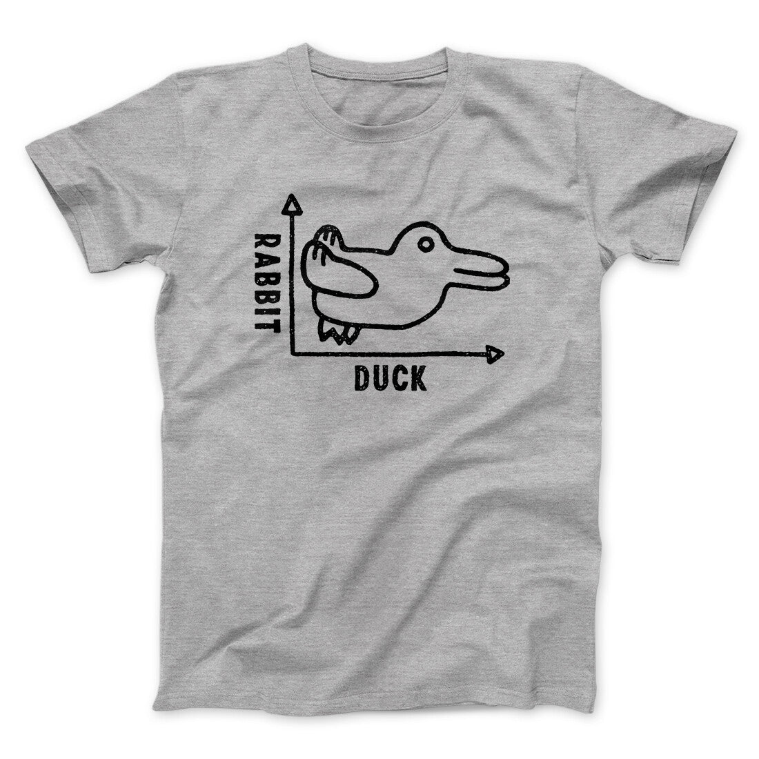 Rabbit Duck Graph Men/Unisex T-Shirt Sport Grey | Funny Shirt from Famous In Real Life