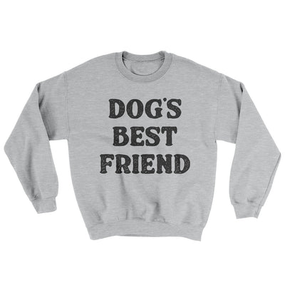 Dog’s Best Friend Ugly Sweater Sport Grey | Funny Shirt from Famous In Real Life