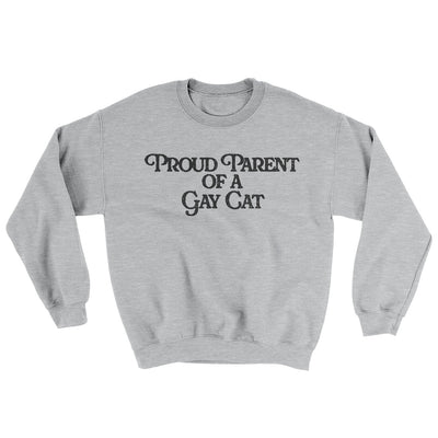 Proud Parent Of A Gay Cat Ugly Sweater Sport Grey | Funny Shirt from Famous In Real Life