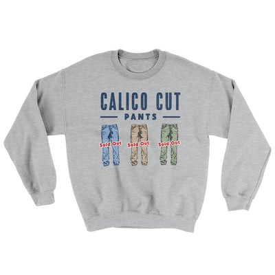 Calico Cut Pants Ugly Sweater Sport Grey | Funny Shirt from Famous In Real Life