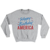 Happy Birthday America Ugly Sweater Sport Grey | Funny Shirt from Famous In Real Life