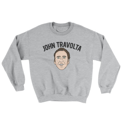 John Travolta Ugly Sweater Sport Grey | Funny Shirt from Famous In Real Life
