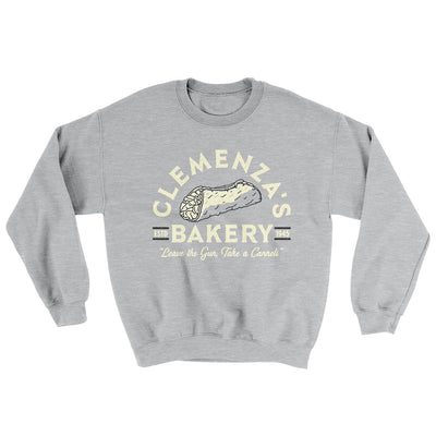 Clemenza’s Bakery Ugly Sweater Sport Grey | Funny Shirt from Famous In Real Life