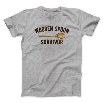 Wooden Spoon Survivor Men/Unisex T-Shirt Sport Grey | Funny Shirt from Famous In Real Life