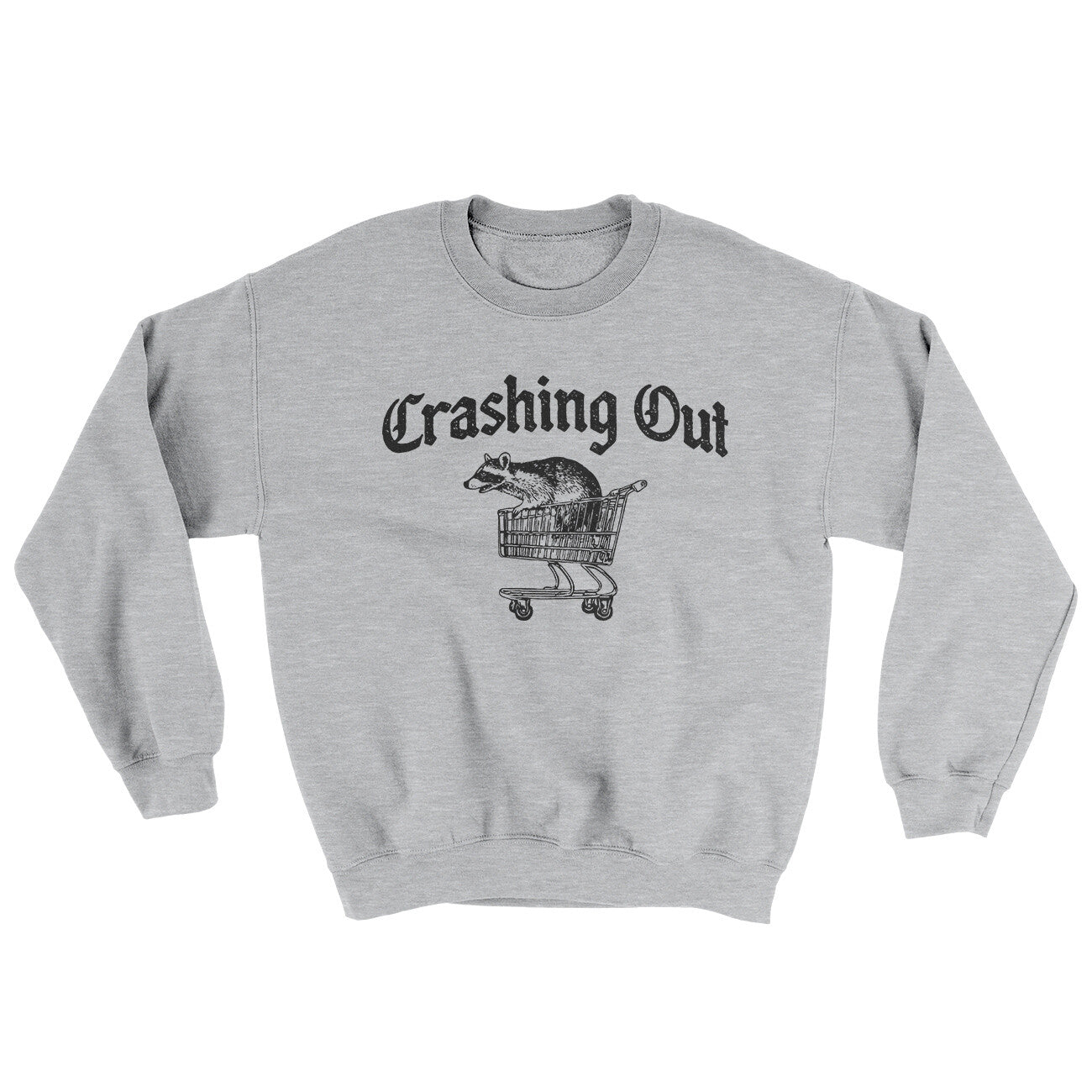 Crashing Out Ugly Sweater Sport Grey | Funny Shirt from Famous In Real Life