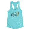 Stop Looking At Me Swan Women's Racerback Tank Tahiti Blue | Funny Shirt from Famous In Real Life