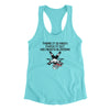 There It Is Mikey His Head Is Bleeding Women's Racerback Tank Tahiti Blue | Funny Shirt from Famous In Real Life