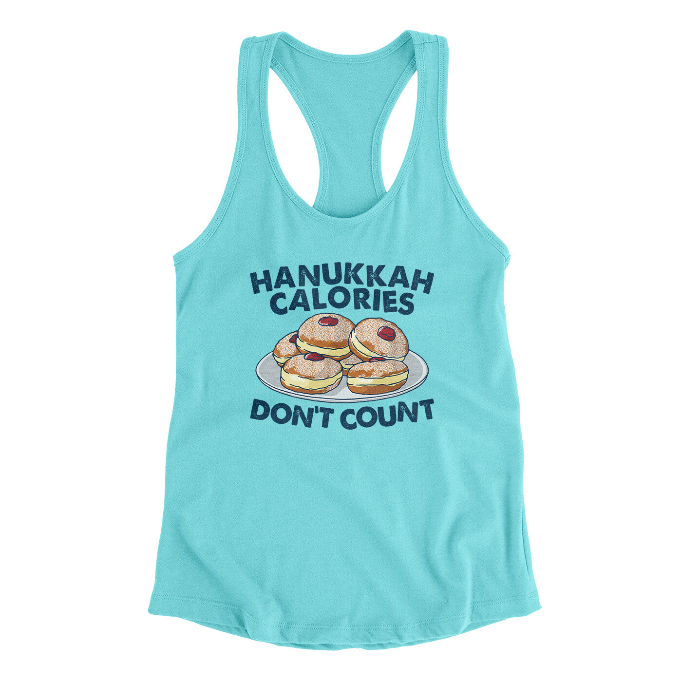 Hanukkah Calories Don't Count Women's Racerback Tank | Funny Shirt from Famous In Real Life