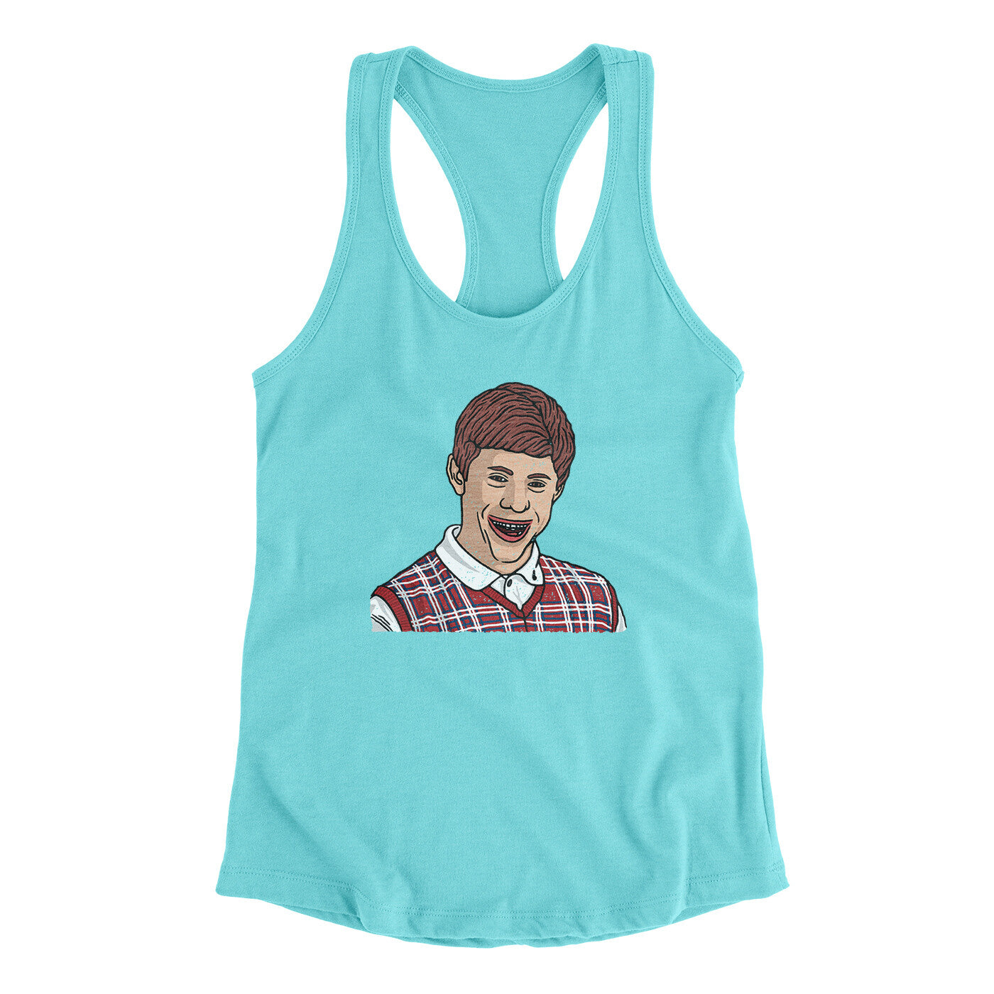 Bad Luck Brian Meme Funny Women's Racerback Tank | Funny Shirt from Famous In Real Life