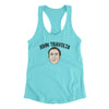 John Travolta Women's Racerback Tank Tahiti Blue | Funny Shirt from Famous In Real Life
