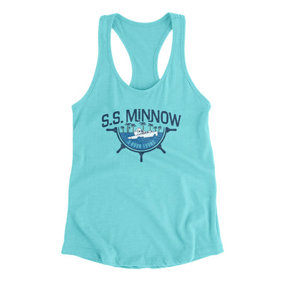 Ss Minnow Women's Racerback Tank Tahiti Blue | Funny Shirt from Famous In Real Life