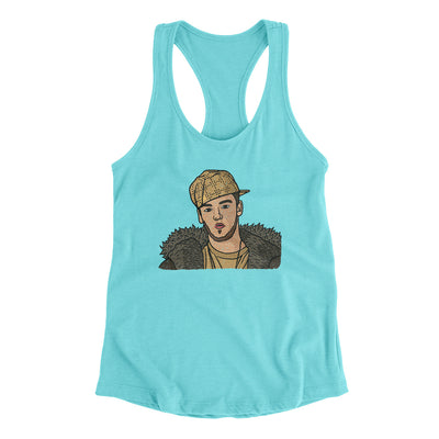 Scumbag Steve Meme Funny Women's Racerback Tank Tahiti Blue | Funny Shirt from Famous In Real Life