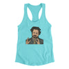 Alien Guy Meme Women's Racerback Tank Tahiti Blue | Funny Shirt from Famous In Real Life
