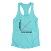 Fuck Around And Find Out Women's Racerback Tank Tahiti Blue | Funny Shirt from Famous In Real Life