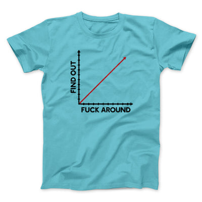 Fuck Around And Find Out Men/Unisex T-Shirt Tropical Blue | Funny Shirt from Famous In Real Life