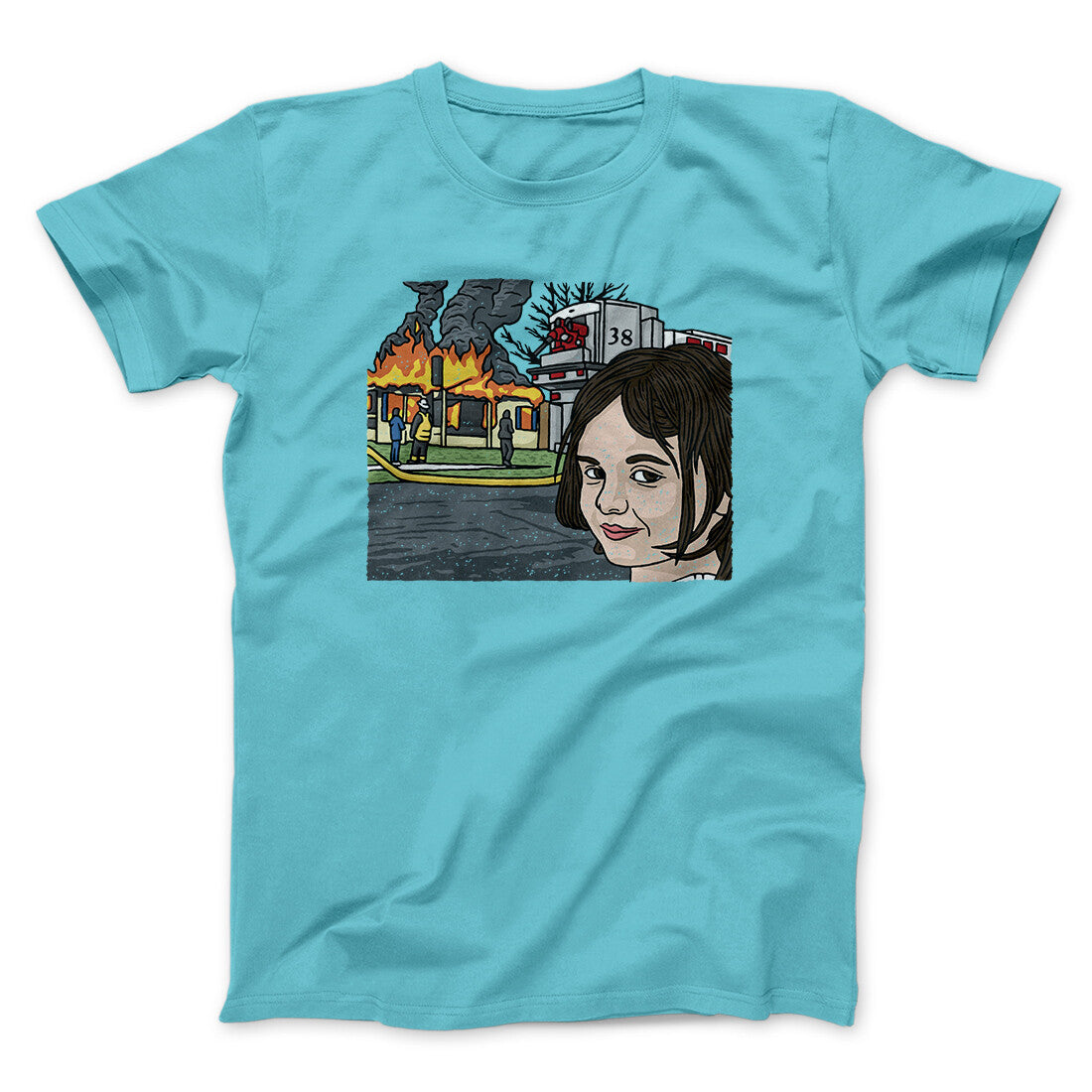 Disaster Girl Meme Funny Men/Unisex T-Shirt | Funny Shirt from Famous In Real Life