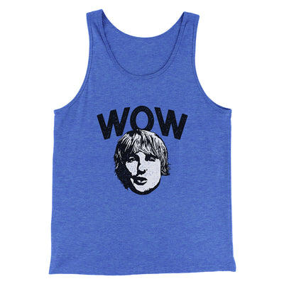 Wow Funny Movie Men/Unisex Tank Top True Royal TriBlend | Funny Shirt from Famous In Real Life