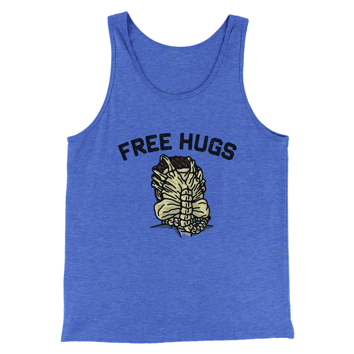 Free Hugs Facehugger Men/Unisex Tank Top True Royal TriBlend | Funny Shirt from Famous In Real Life
