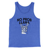 No Prob Llama Men/Unisex Tank Top True Royal TriBlend | Funny Shirt from Famous In Real Life
