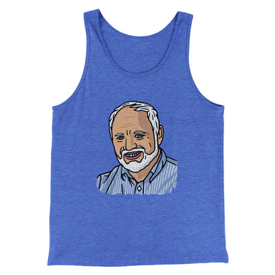 Hide The Pain Harold Funny Men/Unisex Tank Top True Royal TriBlend | Funny Shirt from Famous In Real Life