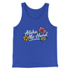 Aloha Mr. Hand Men/Unisex Tank Top True Royal | Funny Shirt from Famous In Real Life