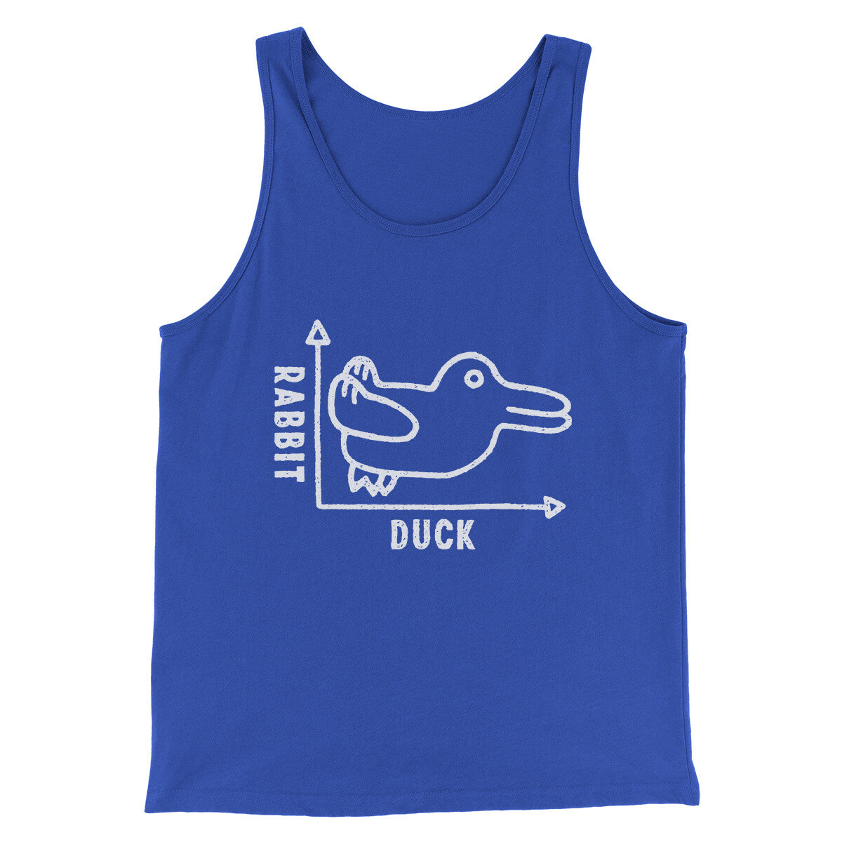 Rabbit Duck Graph Men/Unisex Tank Top True Royal | Funny Shirt from Famous In Real Life