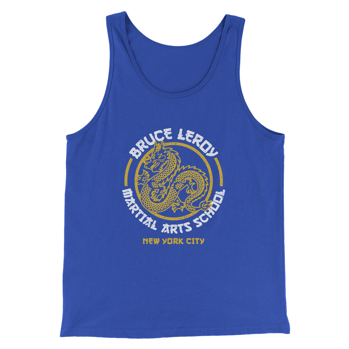 Bruce Leroy Martial Arts School Men/Unisex Tank Top True Royal | Funny Shirt from Famous In Real Life