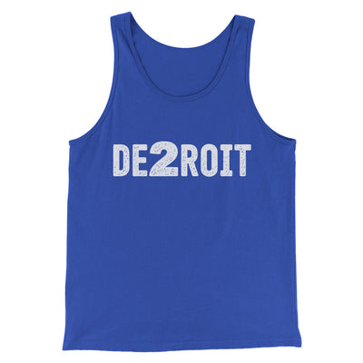 De2Roit Men/Unisex Tank Top True Royal | Funny Shirt from Famous In Real Life