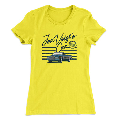 Jon Voight's Car Women's T-Shirt Vibrant Yellow | Funny Shirt from Famous In Real Life