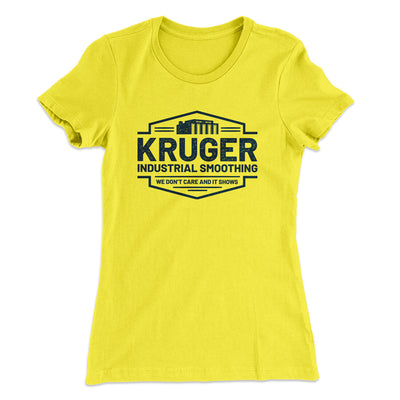 Kruger Industrial Smoothing Women's T-Shirt Vibrant Yellow | Funny Shirt from Famous In Real Life