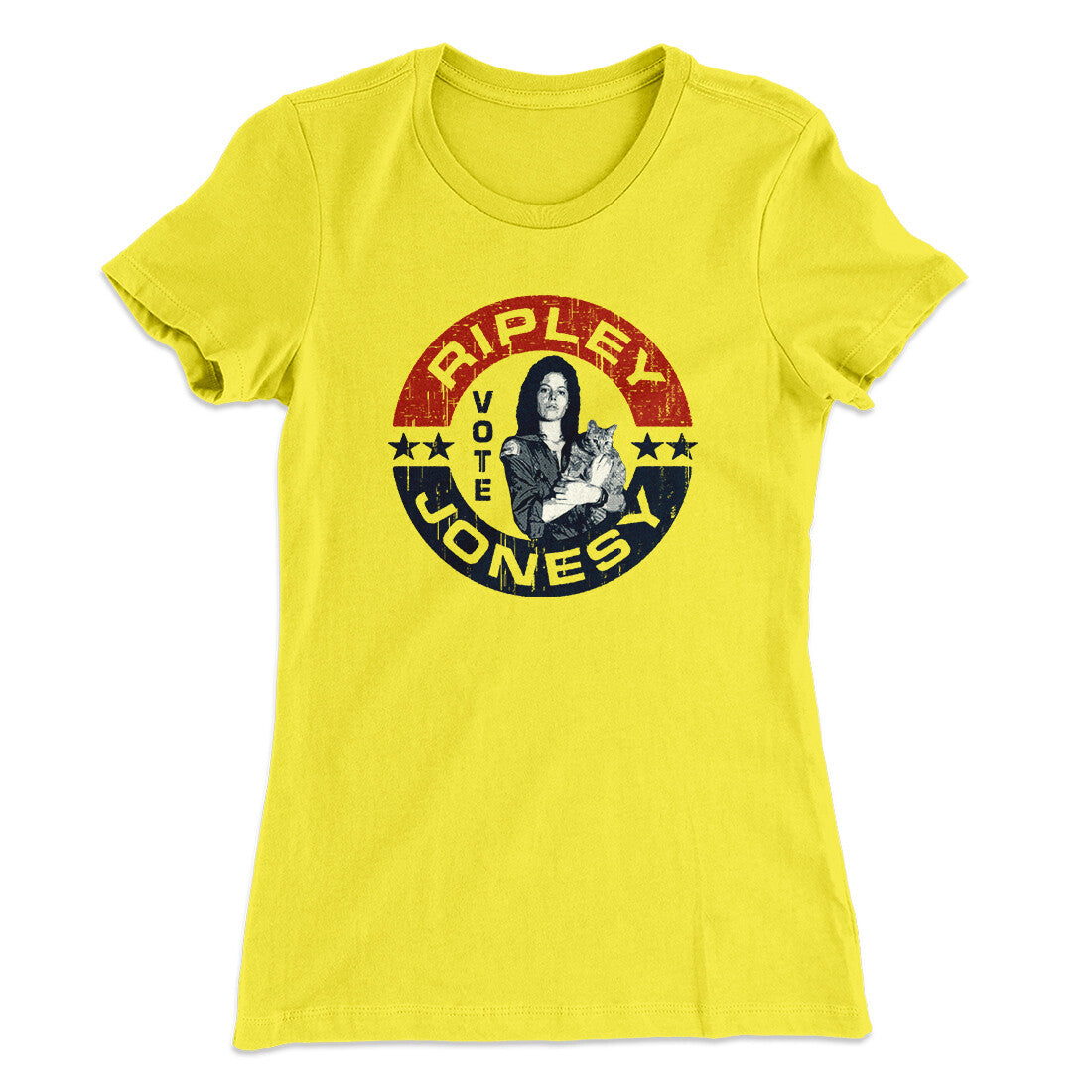 Vote Ripley Jonesy Women's T-Shirt Vibrant Yellow | Funny Shirt from Famous In Real Life